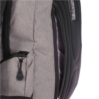 Рюкзак молодёжный с эргономичной спинкой Grizzly, 48 х 36 х 19, серый